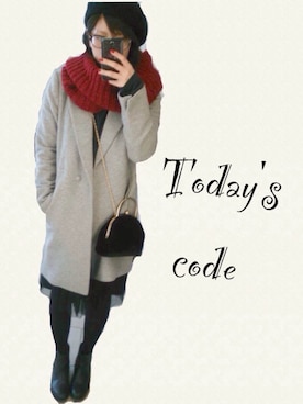 「MIXXO（ミッソ）のアイテム（チェスターコート）」を使った、__y_u_u__さん（レディース・161cm）の冬コーディネート
