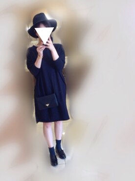 「スウェットワンピース」｜「アイテム（その他シューズ）」を使った、__y_u_u__さん（レディース・161cm）の秋コーディネート