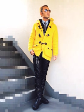 「DOLCE&GABBANA（ドルチェアンドガッバーナ）のアイテム（ブーツ）」を使った、Genさん（メンズ・170cm）の冬コーディネート