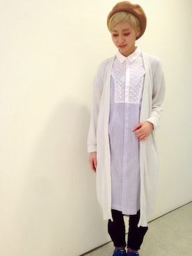 「アイテム（ワンピース/ドレス）」を使った、NAMIさん（レディース・163cm）の春コーディネート