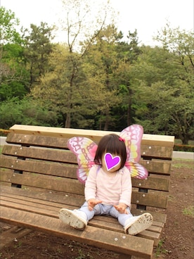 「FLYING TIGERS（フライングタイガー）のアイテム（その他）」を使った、COCOさん（キッズ・80cm）の春コーディネート