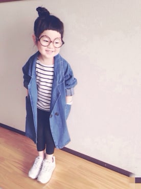 「CABANE de ZUCCa（カバンドズッカ）のアイテム」を使った、Arisukeさん（キッズ・100cm）の春コーディネート