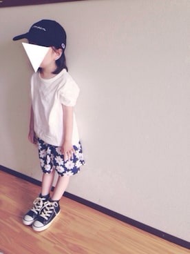 「chapter world（チャプターワールド）のアイテム（キャップ）」を使った、Arisukeさん（キッズ・100cm）の夏コーディネート