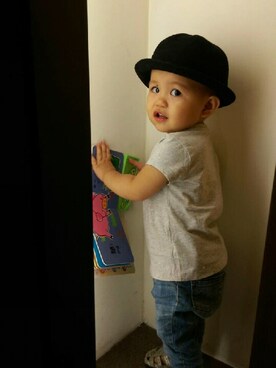 「K（陶芸）（ケイ）のアイテム」を使った、marsann@gmail.comさん（キッズ・80cm）の秋コーディネート