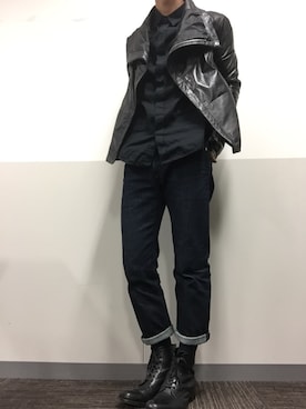 「christian dior」｜「アイテム（デニムパンツ）」を使った、ryo komuraさん（メンズ・177cm）の秋コーディネート