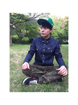 「TOMMY（トミー）のアイテム（その他パンツ）」を使った、matsuさん（メンズ・177cm）の春コーディネート