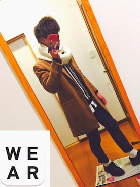 ✂︎田中海斗✂︎さん（メンズ・180cm）の冬コーディネート