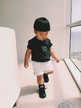 「rag & bone（ラグアンドボーン）のアイテム」を使った、リヒトさん（キッズ・80cm）の夏コーディネート