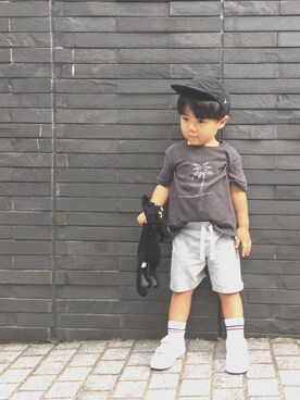 「rag & bone（ラグアンドボーン）のアイテム」を使った、リヒトさん（キッズ・90cm）の夏コーディネート