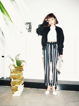 荻原桃子さん（レディース・161cm）の冬コーディネート