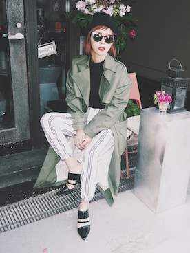 荻原桃子さん（レディース・161cm）の春コーディネート