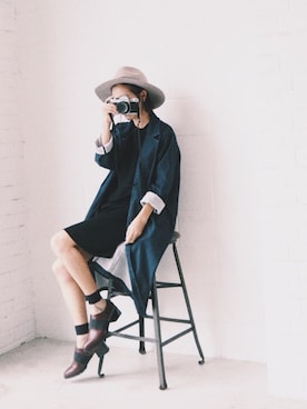 「ONEPIECE.（-）のアイテム」を使った、荻原桃子さん（レディース・161cm）の秋コーディネート