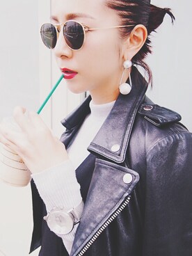 「murua」｜荻原桃子さん（レディース・161cm）の秋コーディネート