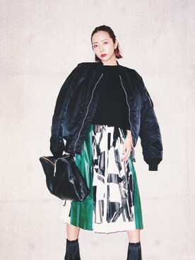 荻原桃子さん（レディース・161cm）の冬コーディネート