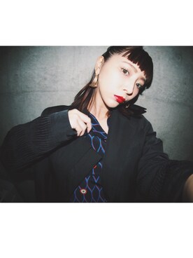 「mode」｜「アイテム（ワンピース/ドレス）」を使った、荻原桃子さん（レディース・161cm）の秋コーディネート