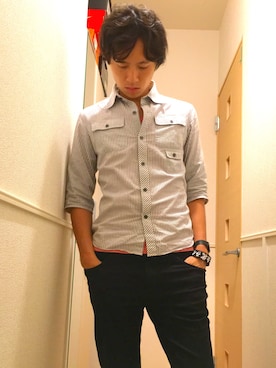 「ピンクティーシャツ」｜Satoshiさん（メンズ・177cm）の夏コーディネート
