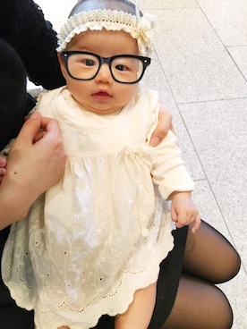 「お宮参り」｜「アイテム（チュニック）」を使った、tsumu◡̈さん（キッズ・60cm）の冬コーディネート