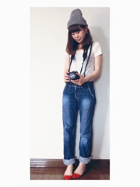 「カメラ女子」｜「アイテム（パンプス）」を使った、amiさん（レディース・160cm）の夏コーディネート