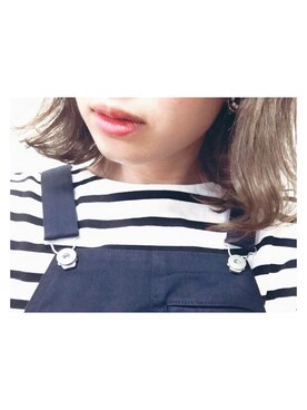 「hair」｜「アイテム（オールインワン・サロペット）」を使った、amiさん（レディース・160cm）の夏コーディネート