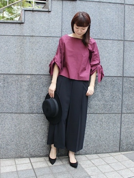 「Noble（ノーブル）のアイテム（パンツ）」を使った、chikaさん（レディース・165cm）の夏コーディネート