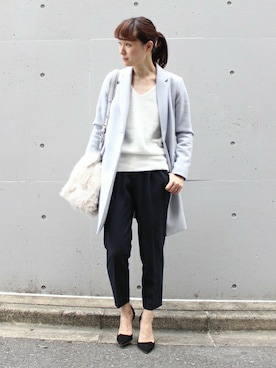 「Noble（ノーブル）のアイテム（バッグ）」を使った、chikaさん（レディース・165cm）の秋コーディネート