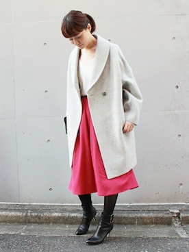 「Noble（ノーブル）のアイテム（バッグ）」を使った、chikaさん（レディース・165cm）の冬コーディネート