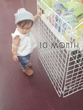 「babyGAP（babyGAP）のアイテム（シューズ）」を使った、ua…♡さん（キッズ・70cm）の秋コーディネート
