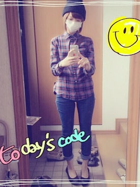 「ゆるカジ」｜「アイテム（ニットキャップ/ビーニー）」を使った、tanaさん（レディース・165cm）の秋コーディネート