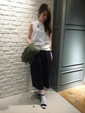 「アパートバイローリーズ」｜「アイテム（ブルゾン）」を使った、tomoeさん（レディース・161cm）の春コーディネート
