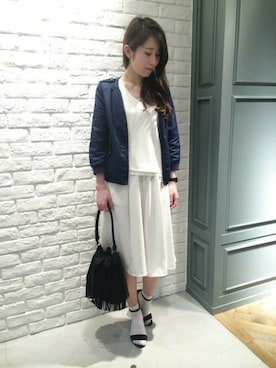 「アパートバイローリーズ」｜「アイテム（ブルゾン）」を使った、tomoeさん（レディース・161cm）の春コーディネート