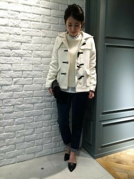 「A part by（アパートバイ）のアイテム（ダッフルコート）」を使った、tomoeさん（レディース・161cm）の秋コーディネート