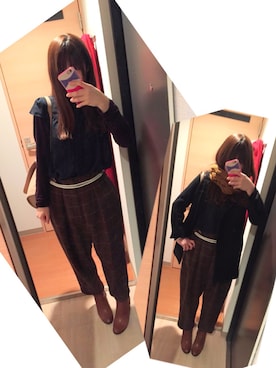 「ウエストイン」｜「アイテム（その他アウター）」を使った、blue.03さん（レディース・154cm）の冬コーディネート