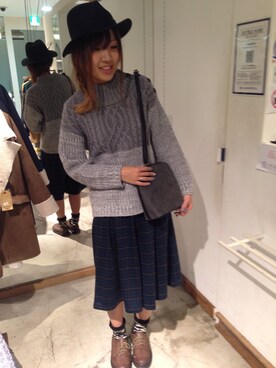 しのぴ(´ω｀)/さん（レディース・163cm）の冬コーディネート