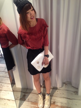 「アイテム（クラッチバッグ）」を使った、しのぴ(´ω｀)/さん（レディース・163cm・20代）の夏コーディネート