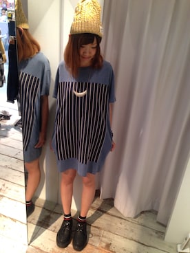 「DOUBLE NAME（ダブルネーム）のアイテム」を使った、しのぴ(´ω｀)/さん（レディース・163cm）の夏コーディネート