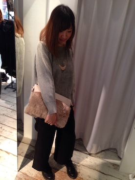 「アイテム（クラッチバッグ）」を使った、しのぴ(´ω｀)/さん（レディース・163cm・20代）の秋コーディネート