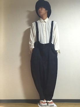 「乱痴気（ランチキ）のアイテム（帽子）」を使った、まる。さん（メンズ・166cm）の夏コーディネート