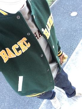 「Back Channel（バックチャンネル）のアイテム（スウェット）」を使った、ギブソンさん（メンズ・175cm）の秋コーディネート