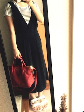 「MIUMIU」｜「アイテム（オールインワン・サロペット）」を使った、さどさん（レディース・153cm）の夏コーディネート
