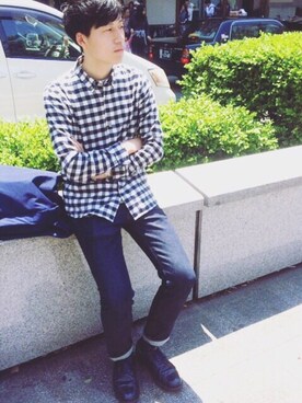 「アー・ペー・セー(A.P.C.)」｜もんたさん（メンズ・176cm）の春コーディネート