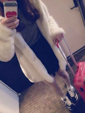 「雪だるま」｜「アイテム（その他アウター）」を使った、ぴょ~んさん（レディース・159cm）の冬コーディネート