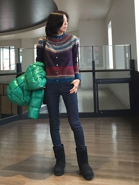 「ERIBE（エリベ）のアイテム」を使った、じゅりがーＺさん（レディース・157cm）の冬コーディネート