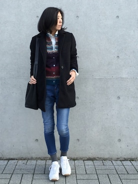 「ERIBE（エリベ）のアイテム」を使った、じゅりがーＺさん（レディース・157cm）の冬コーディネート