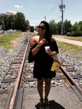 「EXPRESS（エクスプレス）のアイテム（ワンピース/ドレス）」を使った、Shellzさん（レディース・145cm）の夏コーディネート