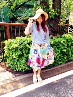 「AS KNOW AS de base（アズノゥアズドゥバズ）のアイテム」を使った、あゆぽこさん（レディース・155cm）の春コーディネート