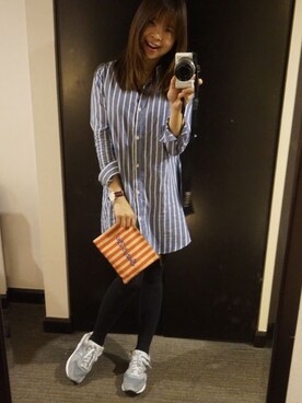 「YEVS（イーブス）のアイテム（ワンピース/ドレス）」を使った、小花さん（レディース・159cm）の冬コーディネート