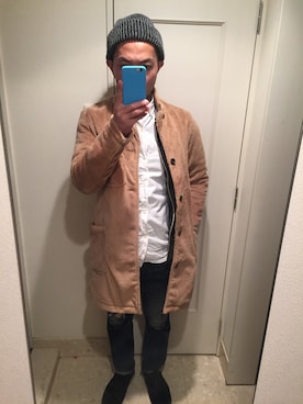 「アイテム（その他アウター）」を使った、MAYBE TOMORROWさん（メンズ・172cm・30代）の冬コーディネート