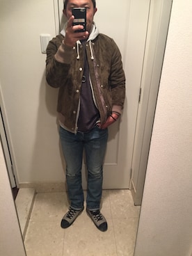 「nonnative（ノンネイティブ）のアイテム（ブルゾン）」を使った、MAYBE TOMORROWさん（メンズ・172cm）の秋コーディネート