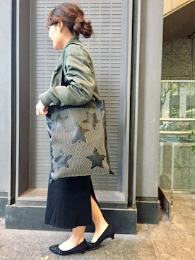 「スタッズ」｜Le Talon 丸の内店スタッフさん（レディース・158cm）の冬コーディネート