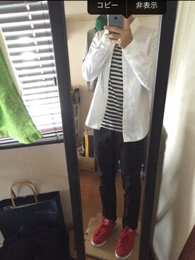 「shirts．（シャツ）のアイテム」を使った、とりさん（メンズ・170cm）の夏コーディネート